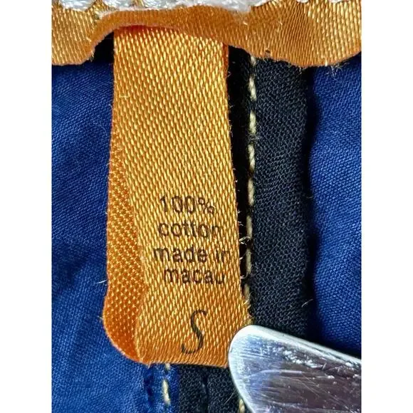 Twill Twenty Two 22 Size Small Anthropologie Navy Cotton Jacket Unique Zippers - Picture 8 of 11